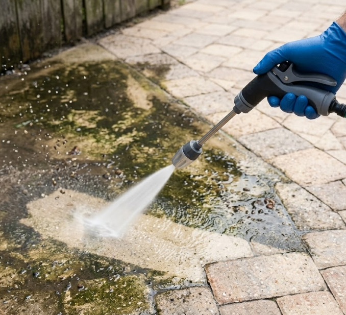 Step 3 — blast dirt away with Jetterix