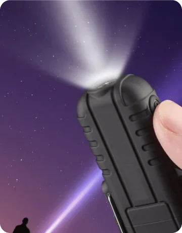 Black Lighter built-in water-resistant LED flashlight for camping