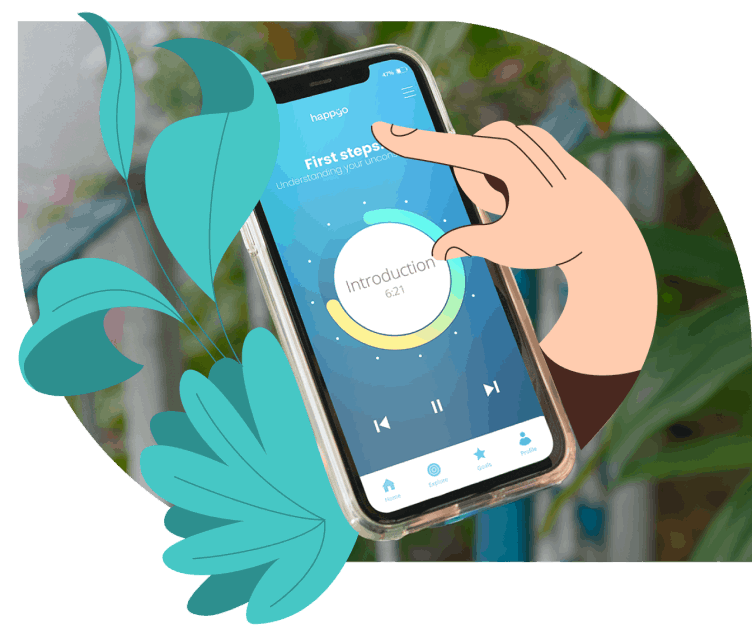 Happyo Real-Time Emotional Support — self-guided hypnotherapy app