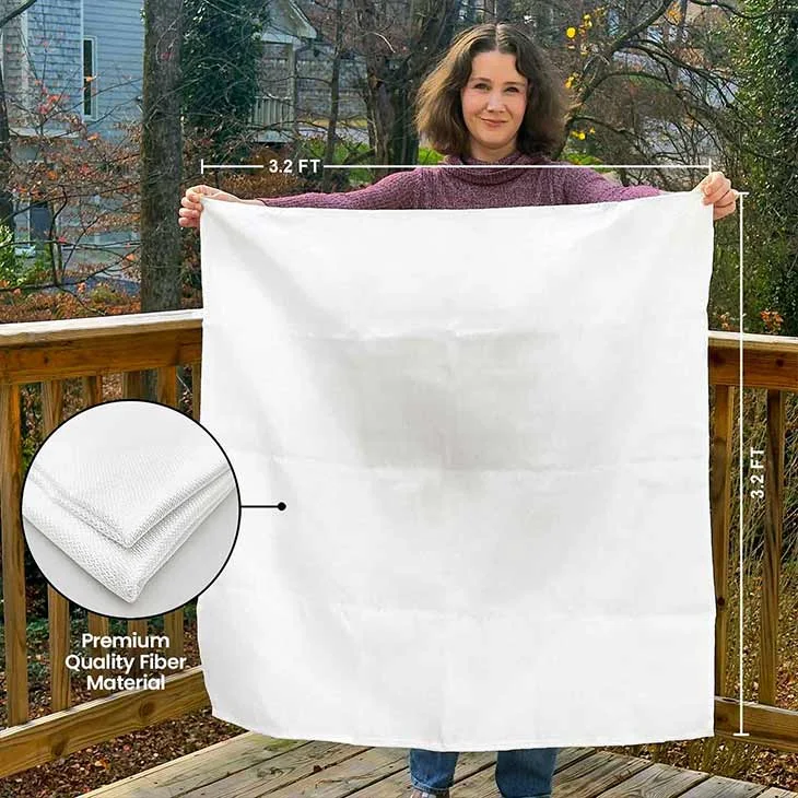 Prepared Hero fire blanket fiberglass weave and size measurements