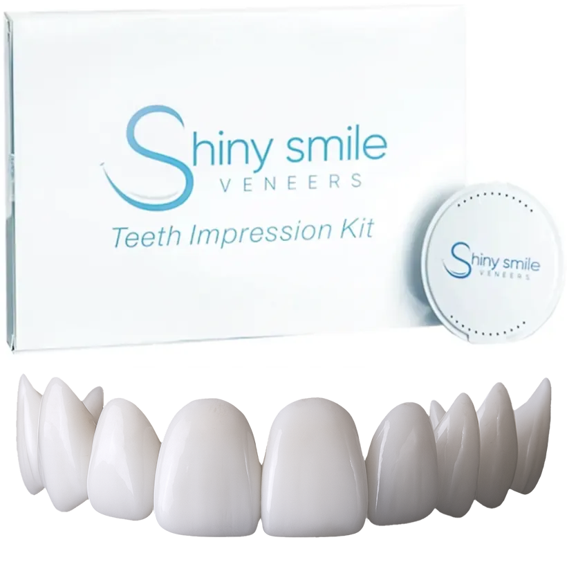 Shiny Smile Veneers transforming a smile with gaps and stains